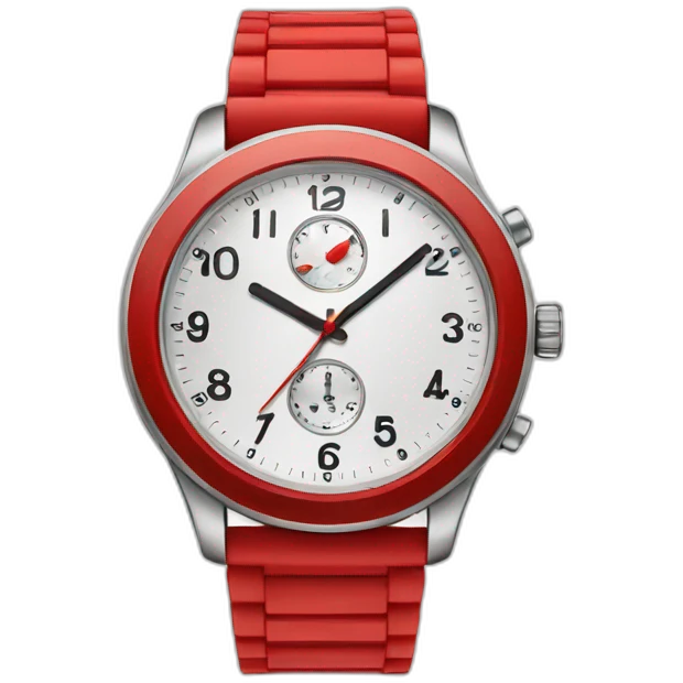 Reloj rojo emoji