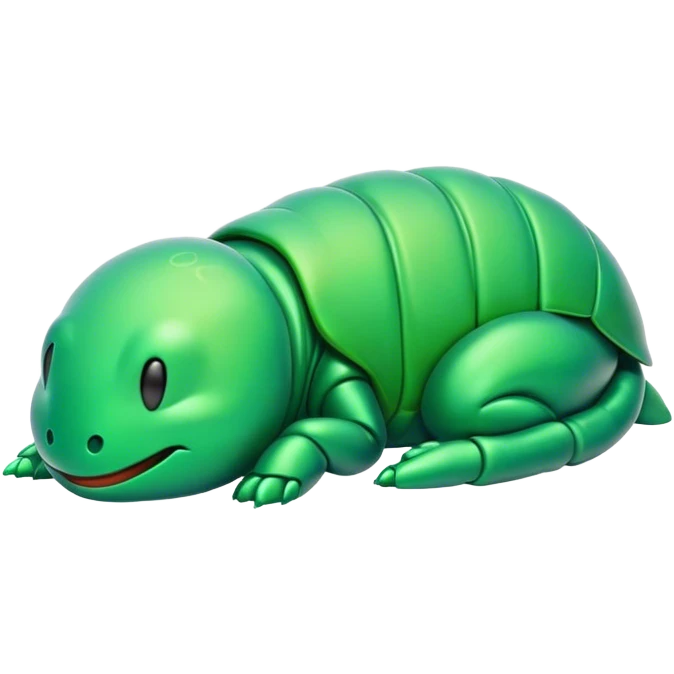 Meme-Worthy Cute Sleeping Green Bugdie Portrait Emoji, Head resting peacefully with a contented smile, showcasing a tiny, endearing build and a luxuriously smooth emerald exoskeleton, eyes shut in a serene nap, Simplified yet hilariously adorable features, highly detailed, glowing with a soft, drowsy light, high shine, relaxed and utterly lovable, stylized with an air of playful laziness, bright and heartwarming, soft glowing outline, capturing the essence of a comically sleepy insect, so meme-worthy it feels like it could instantly become the next viral sensation of adorable slumber! emoji