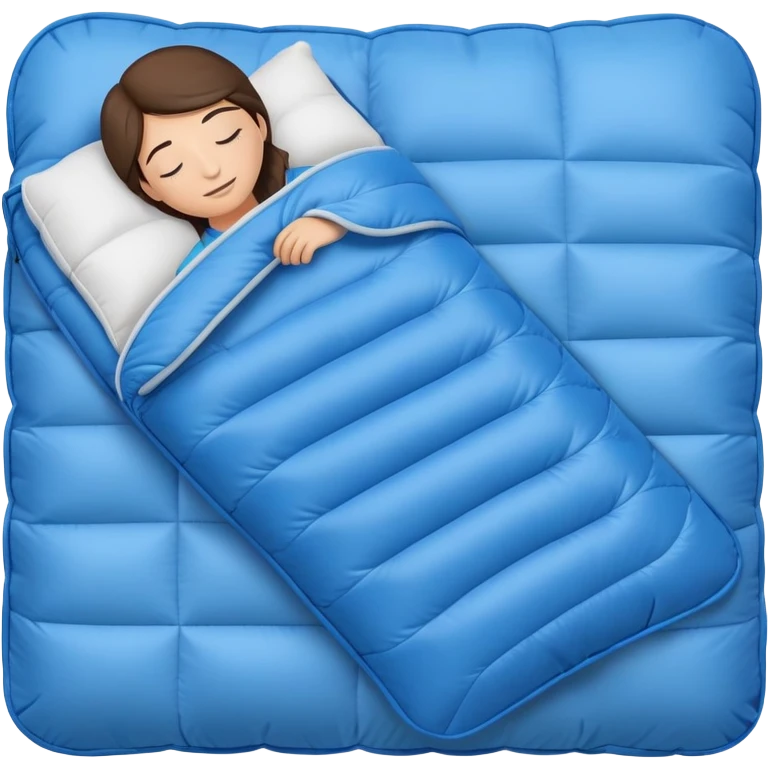 sleeping bag and pillow representing a sleepover emoji