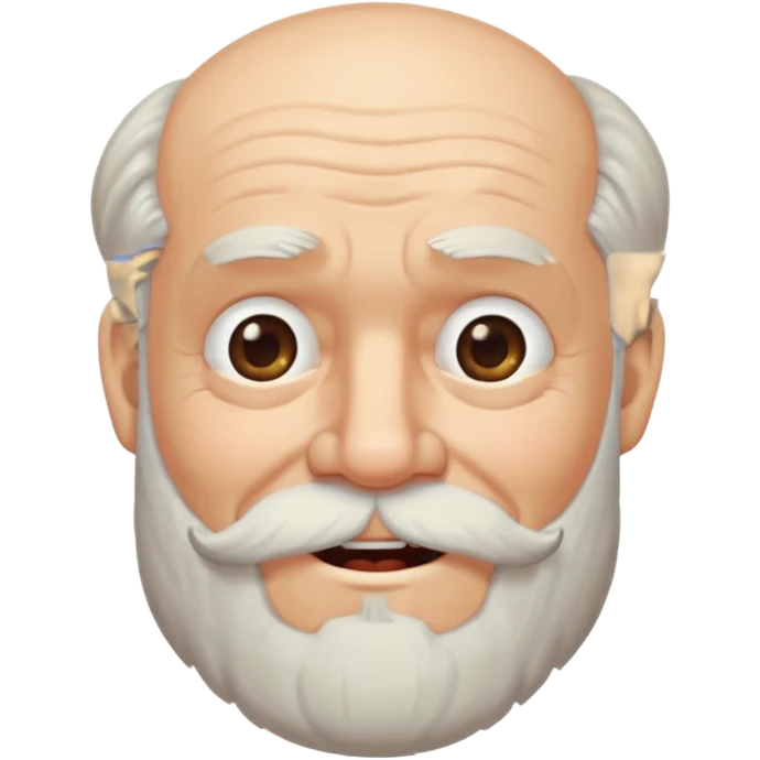 bearded old man, winking emoji