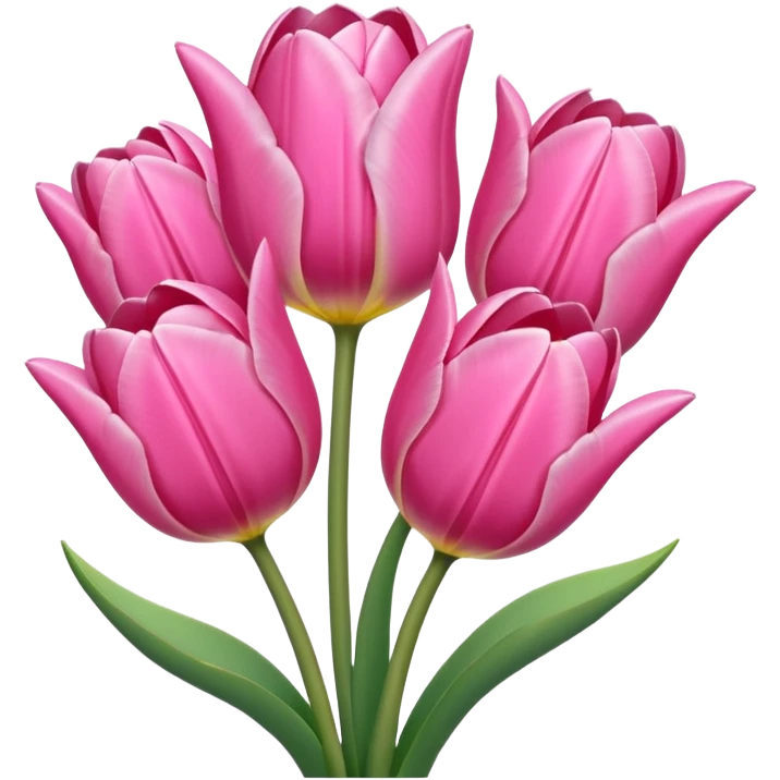 Pink tulips emoji
