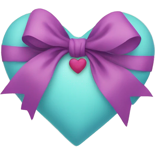 Heart w a bow  emoji