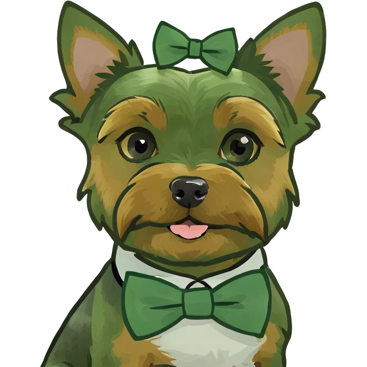 Yorkie puppy tri color emoji