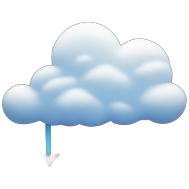 cloud with sky 3 arrows above emoji