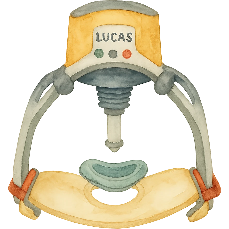 watercolor style Lund University Cardiopulmonary Assist System (LUCAS) device emoji