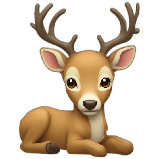 cerf kawai bebe emoji