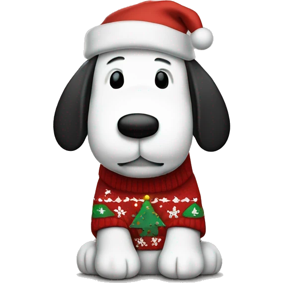 snoopy wearing Christmas sweater  emoji