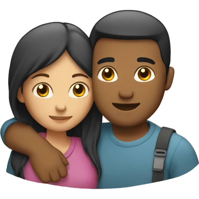 Couple hugging  emoji