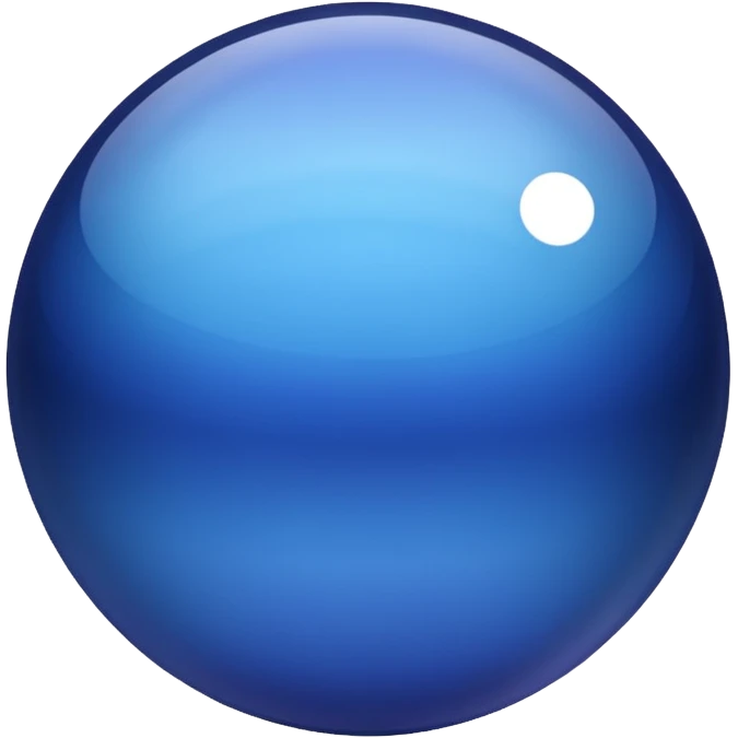 Gradient glass indigo ball emoji