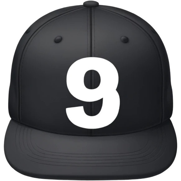 black cap with number “9” on it emoji