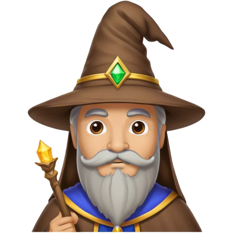 Mexican Wizard with a mustache and a wizar emoji