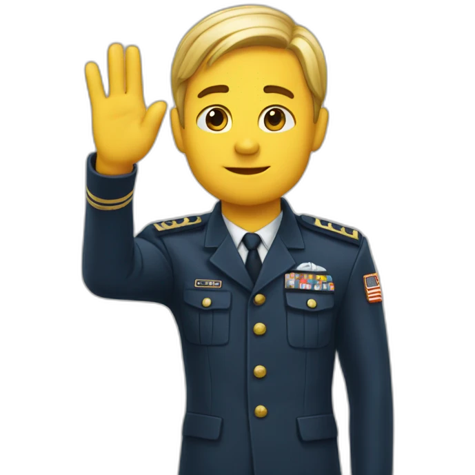 sarcastic saluting emoji