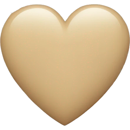 Beige heart emoji