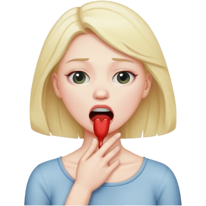female choking myself emoji