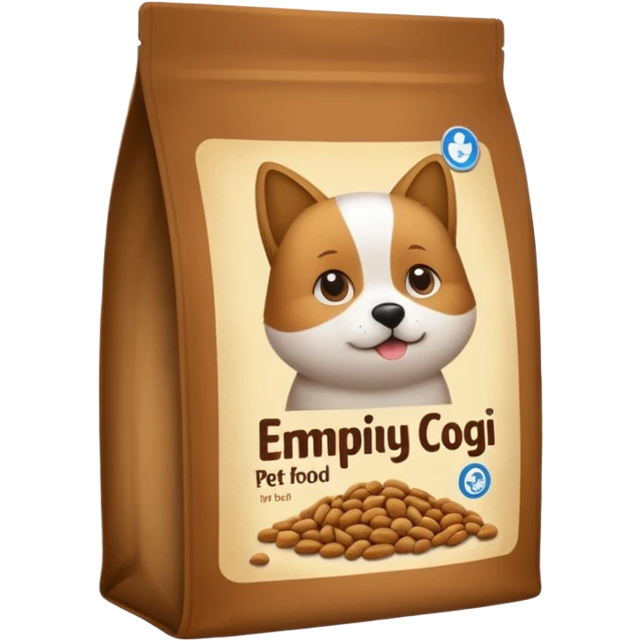 Pet food bag, kibble or pellets emoji