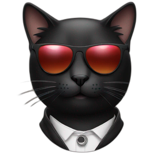 a black cat with sunglasses emoji