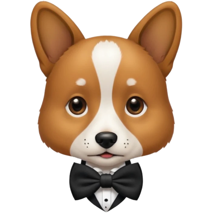 Groom dog with bowtie and suit emoji
