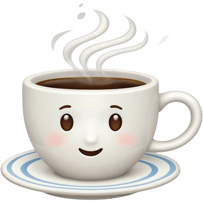 coffee cup no face emoji