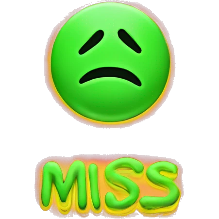 “I miss you” written in Neon letters emoji