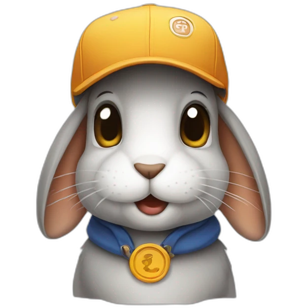 Rabit wearing cap  emoji