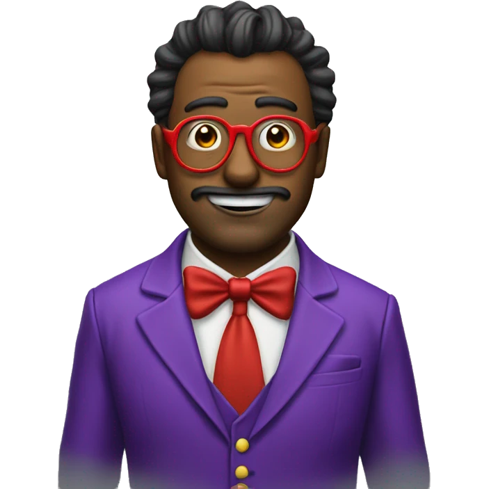boss wearing clownsuit emoji