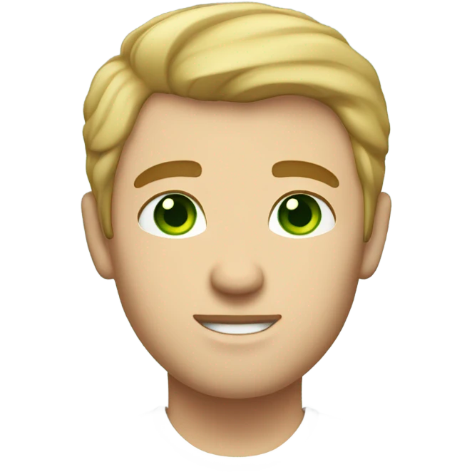 light skinned Caucasian male, green eyes, unshaven emoji