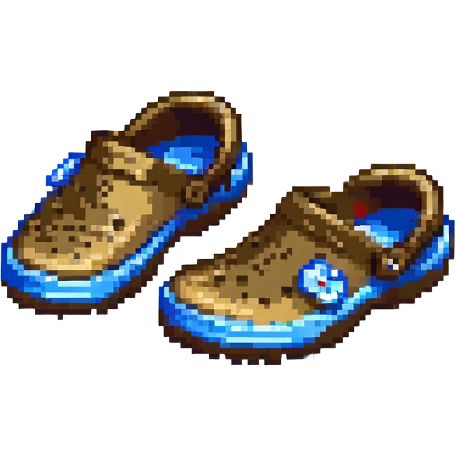 a pair of crocs shoes emoji