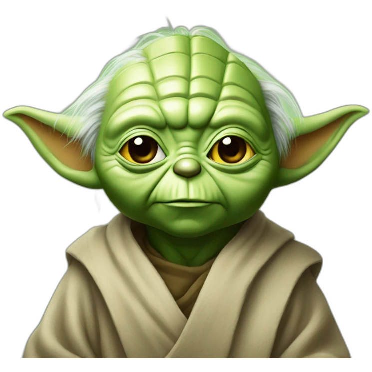 Yoda avec un haut de forme emoji