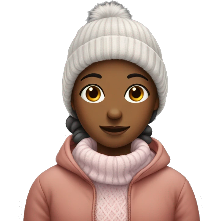 Girl wearing mittens emoji