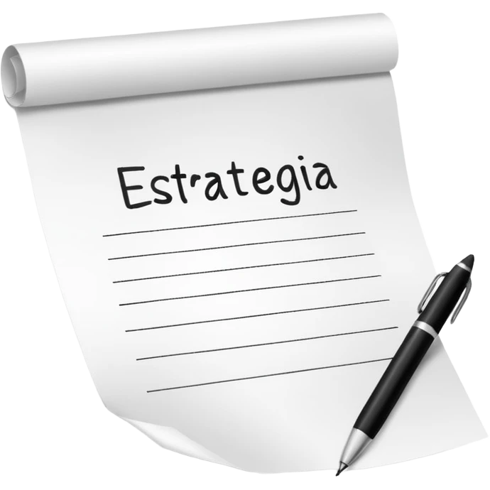 paper with a pen that says Estrategia Fiscal emoji