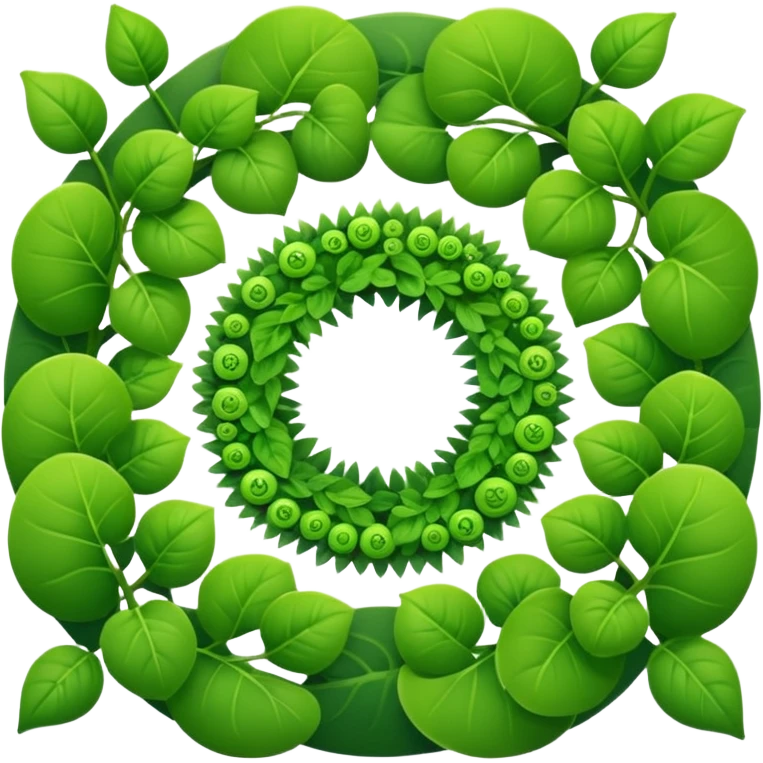 a regenerative visual with plants and cycle of growth and circles emoji