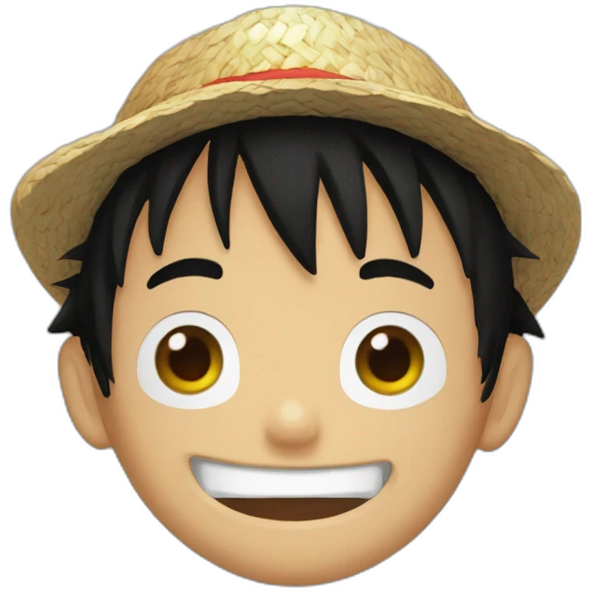 Luffy choqué emoji