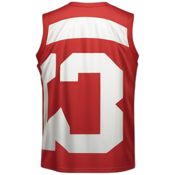 red basketball jersey number 13 emoji