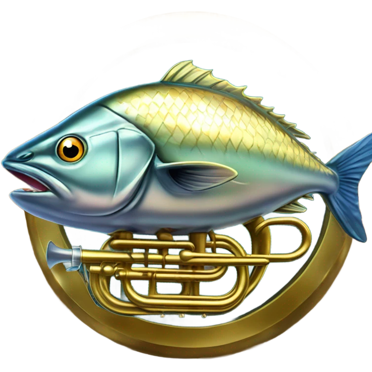 Tuna with a tuba emoji