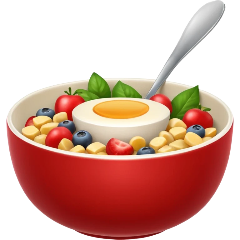 healthy bowl red bowl emoji