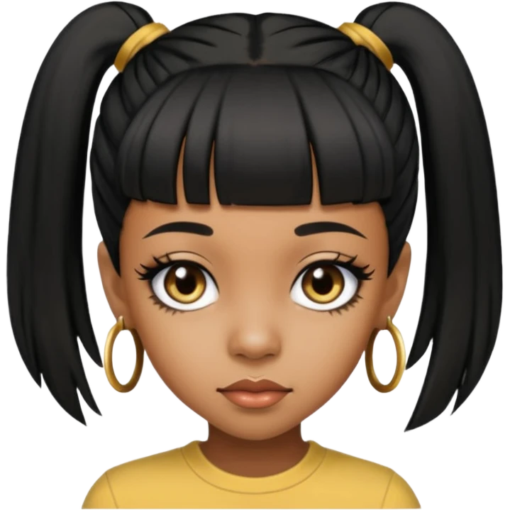 Lisa Left Eye Lopes with black  ponytail hair emoji