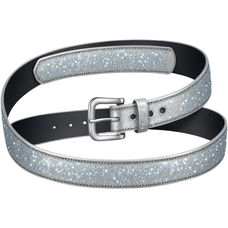 Silver glittery belt emoji