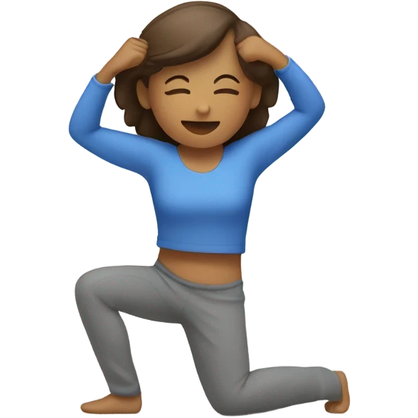 Stretching in the morning emoji