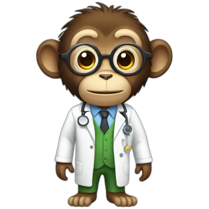 a scientist monkey emoji