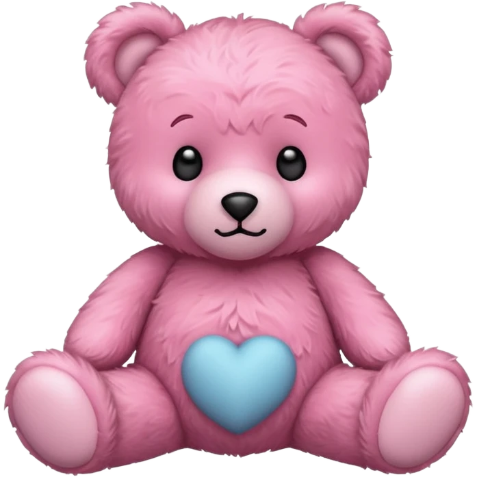 Cœur rose est un ours en peluche emoji