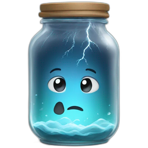 Storm in a jar emoji