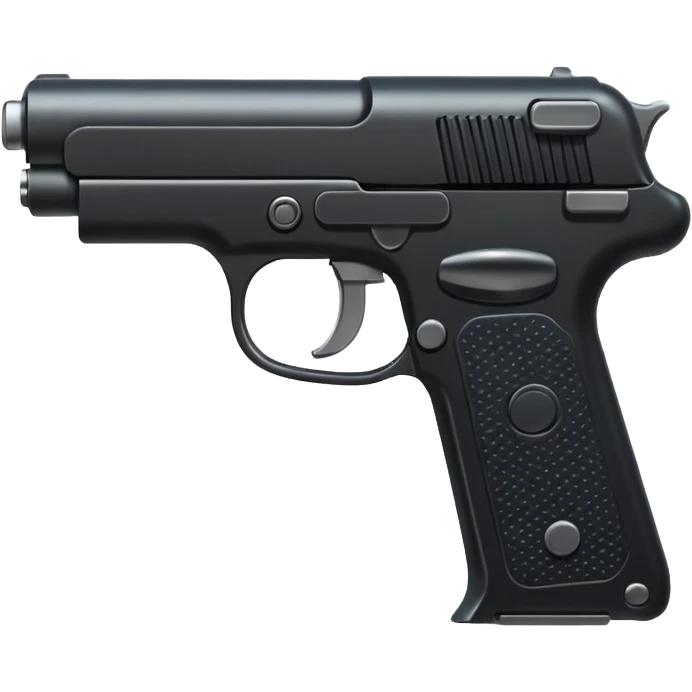 чёрный пистолет emoji