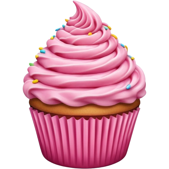 Cupcake with pink icing emoji