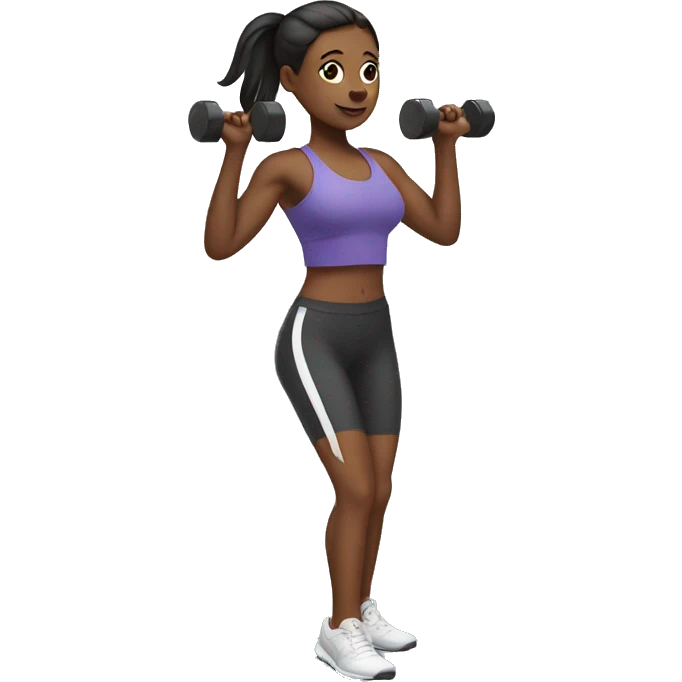 Girl working out  emoji