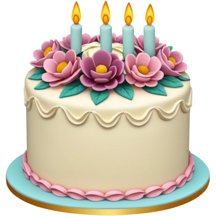 floral cake realistic aeshthethic  no icing  emoji