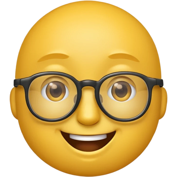 yellow emoji in glasses emoji