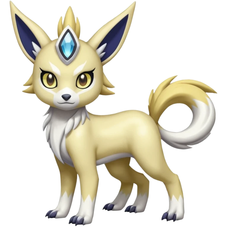 WereGarurumon-Meloetta-Renamon-Absol-fusion-hybrid-creature (full body) emoji