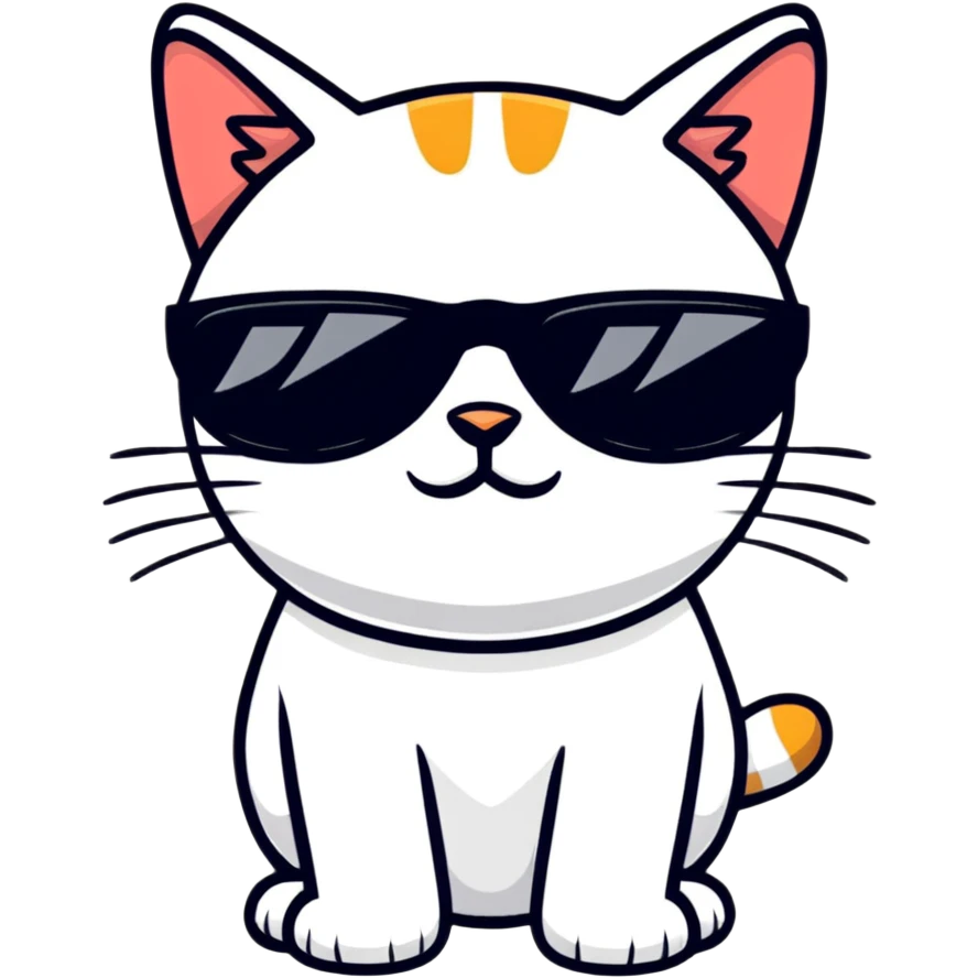 Cat with sunglasses emoji