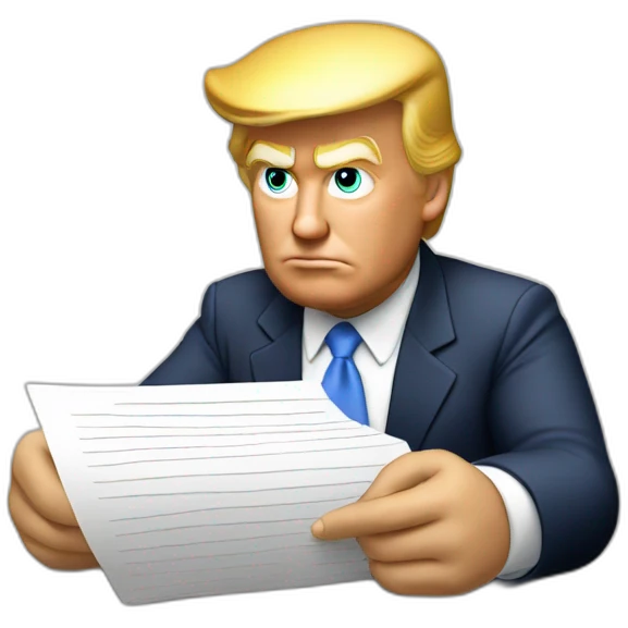 donald j trump writing a job posting emoji