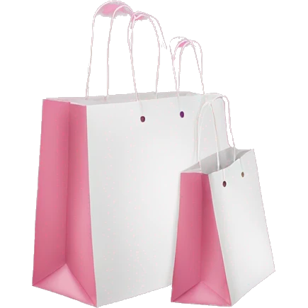 pink and white shopping bags emoji